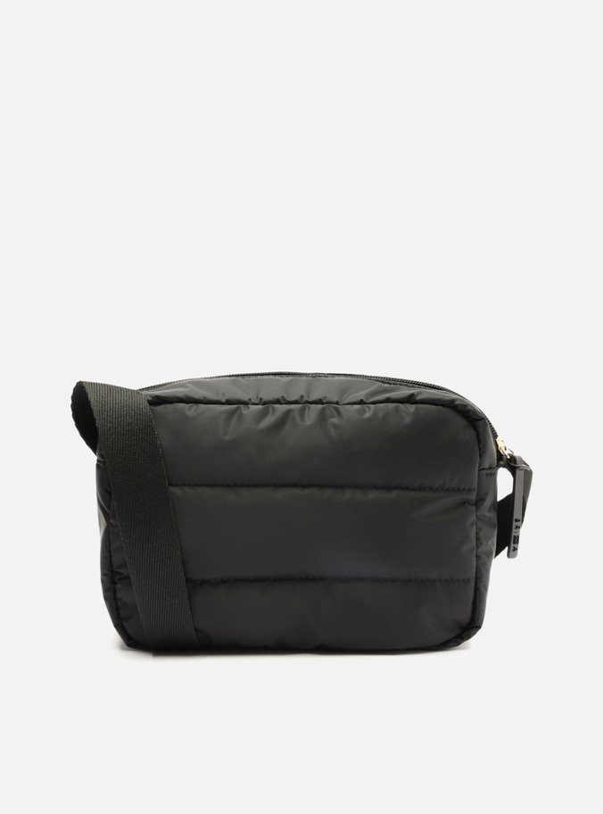 Bolsa Tiracolo Preta Nylon Puffer Pequena