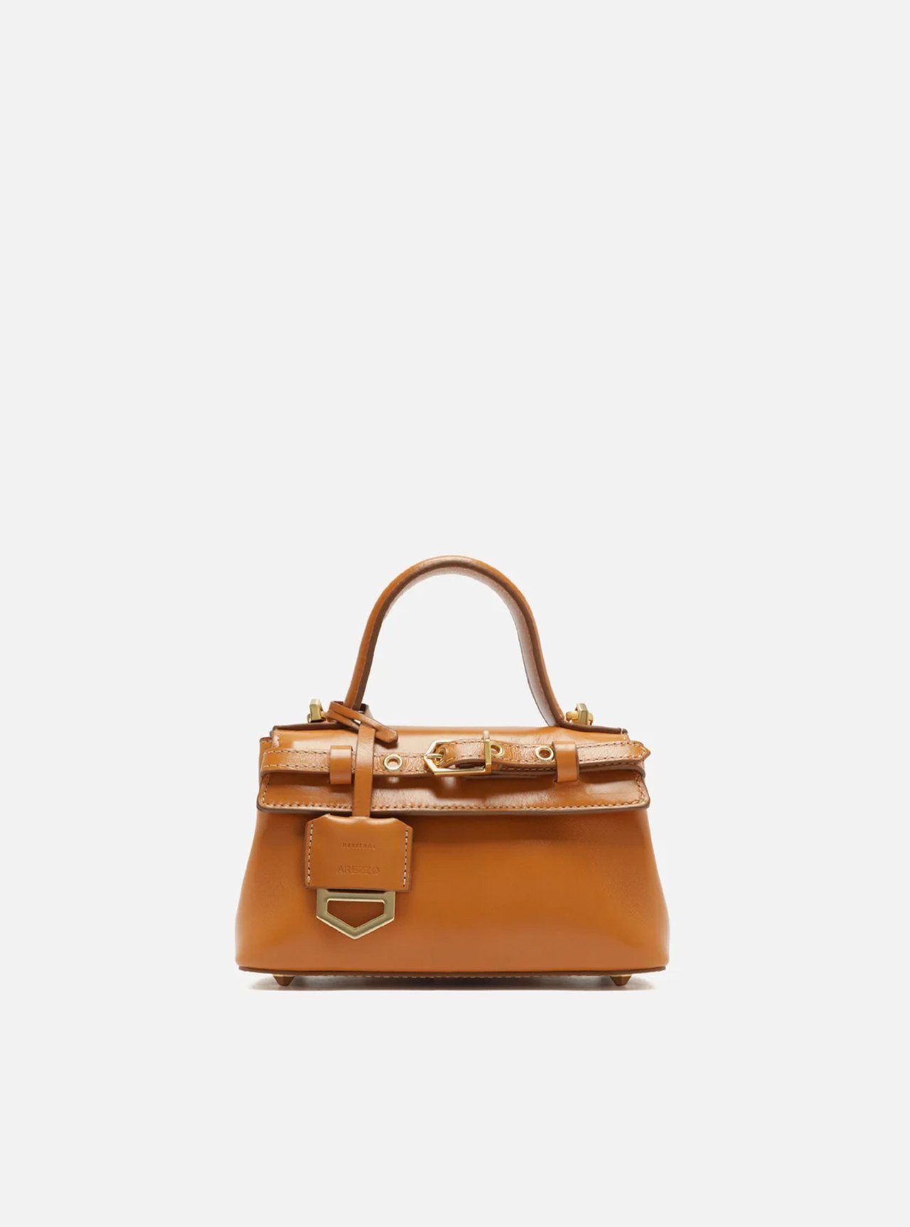 Tiracolo Caramelo Couro Pequena Bag Charm Victória