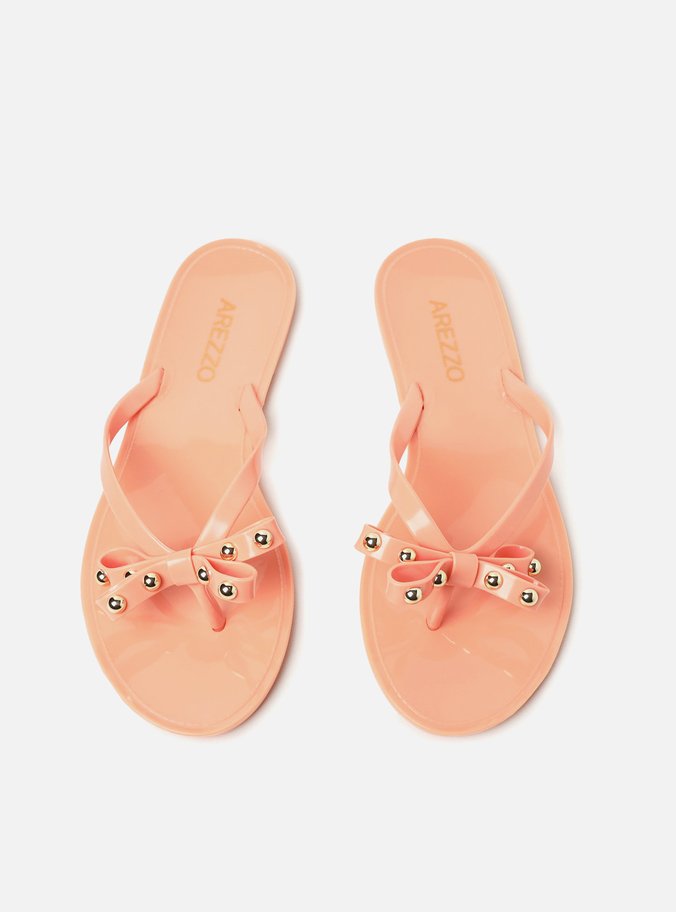Rasteira Coral Flat Laço Brizza