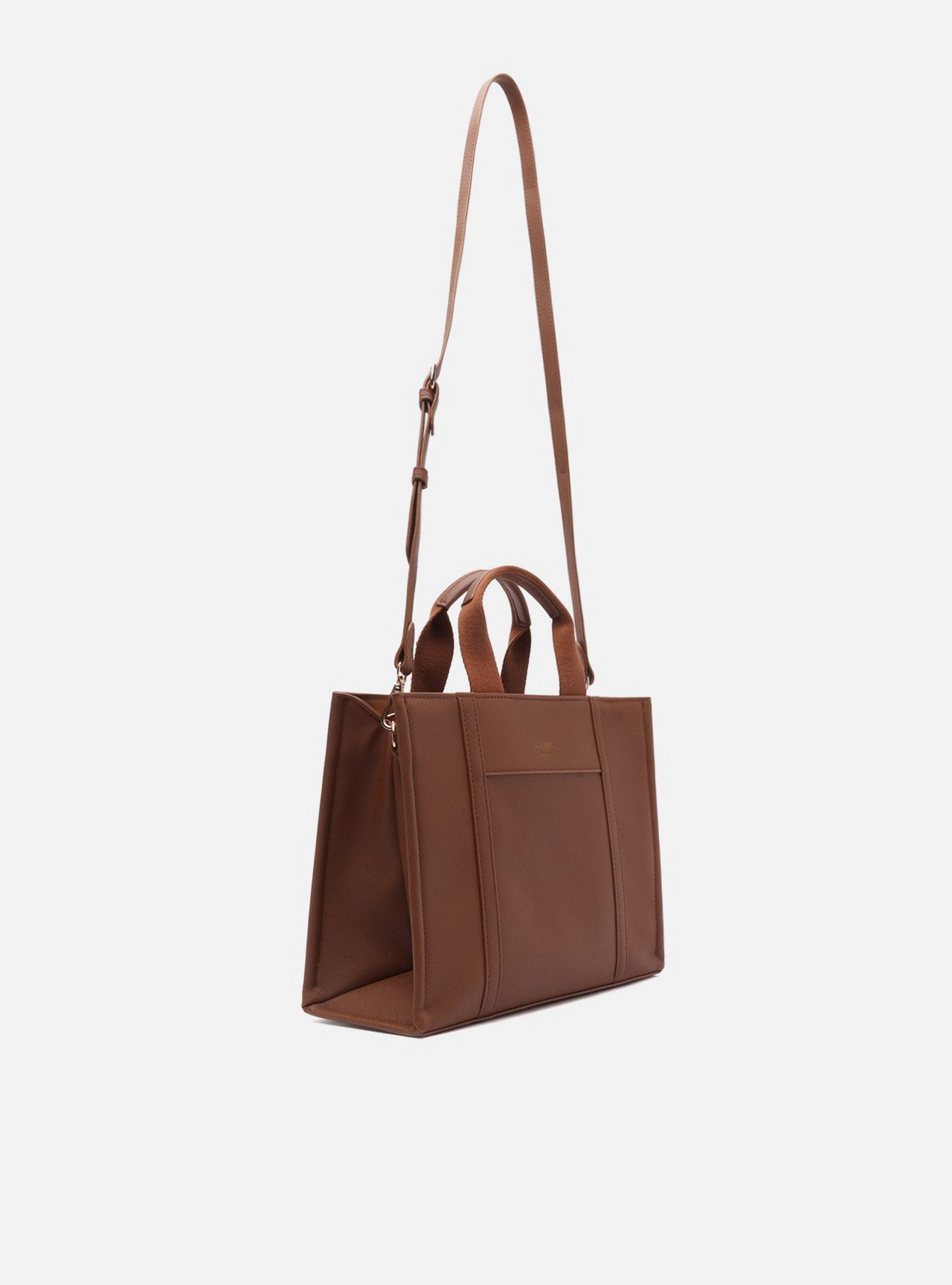 Bolsa Tote Marrom Média Bolso Frontal — foto 5