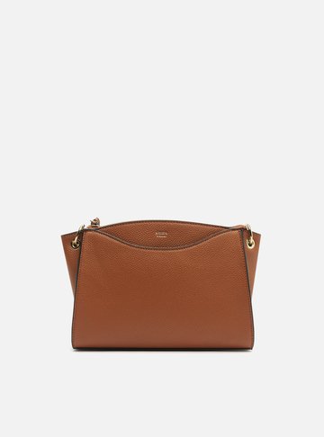 Arezzo — Bolsa Tiracolo Marrom Média Alça Metais