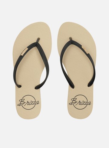 Arezzo — Chinelo de Dedo Preto Flatform Metais Brizza