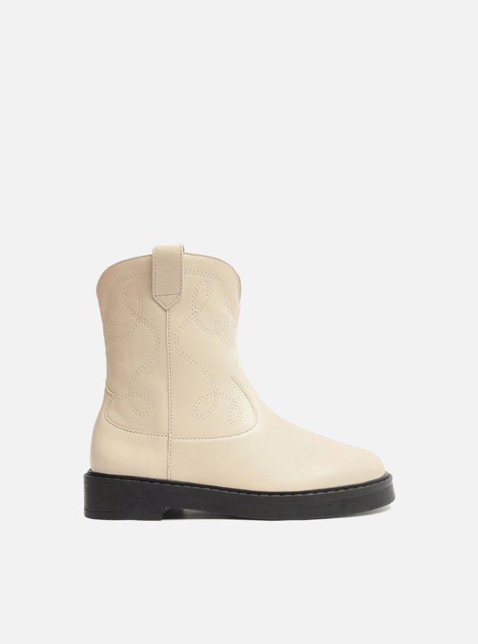 Bota Infantil Off-White Cano Médio Western Georgia