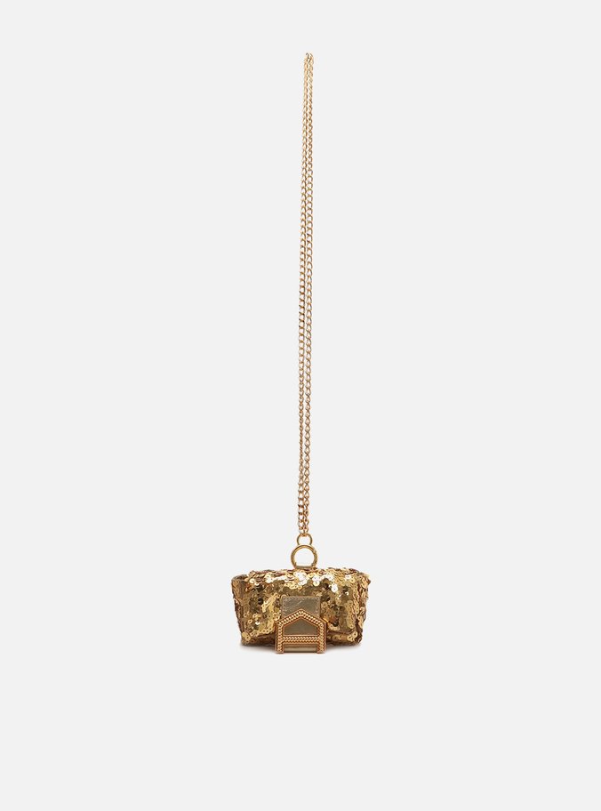 Mini Bag Dourada Paetê