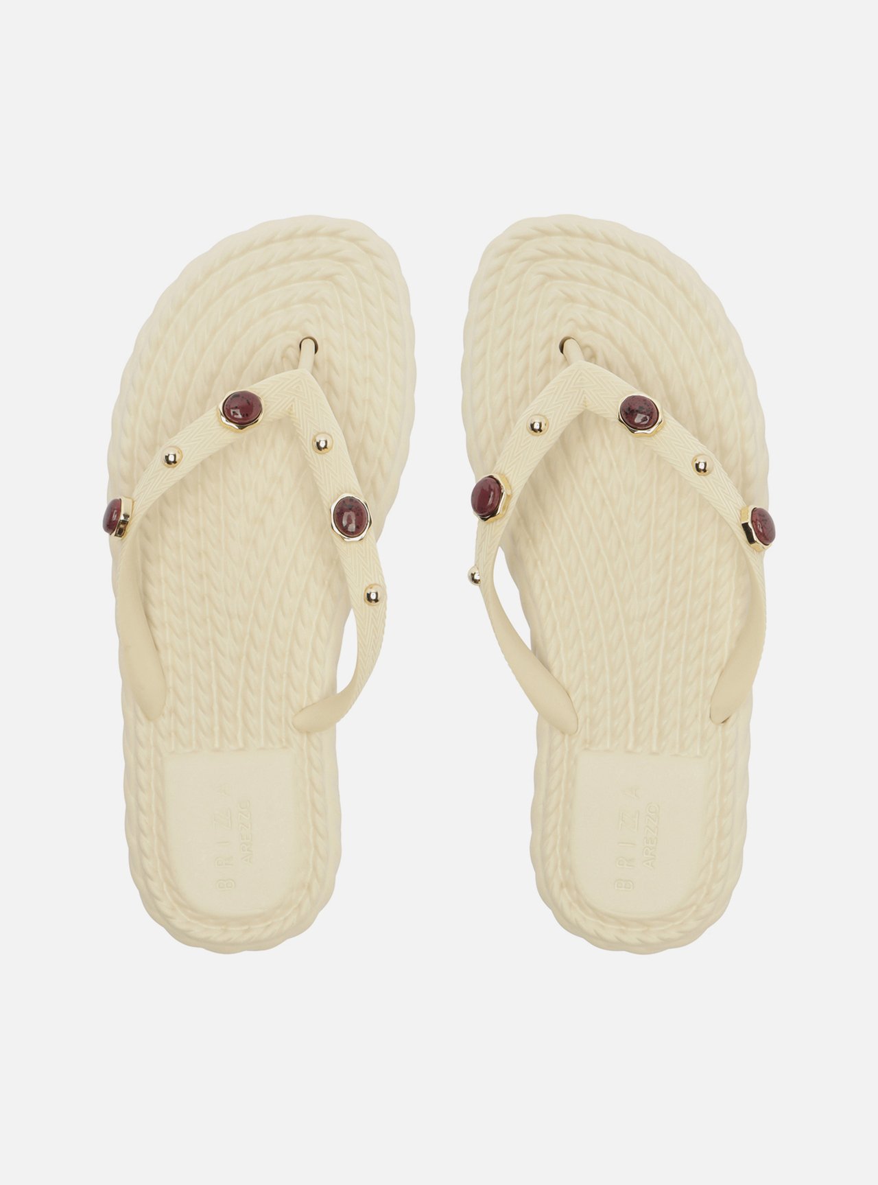 Chinelo Off White Marrocos Pedras Flip Flop — foto 3