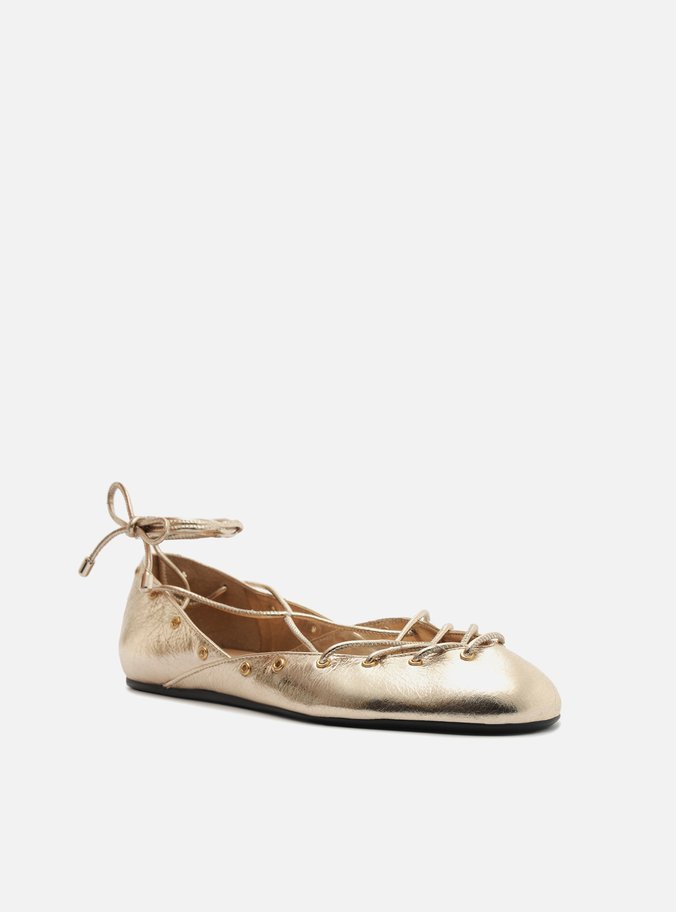 Sapatilha Ballerina Dourada Amarração