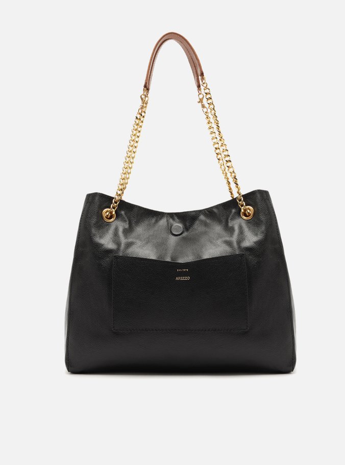 Bolsa Hobo Marrom Couro Croco Grande Reversível