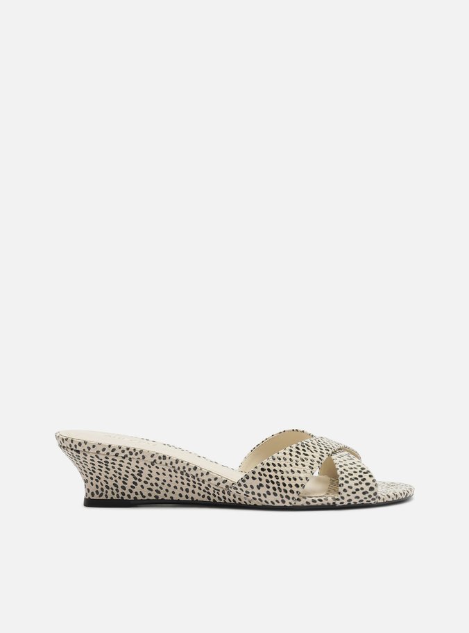Tamanco Estampado Anabela Tiras