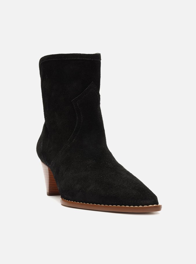 Bota Preta Camurcina Cano Curto Western