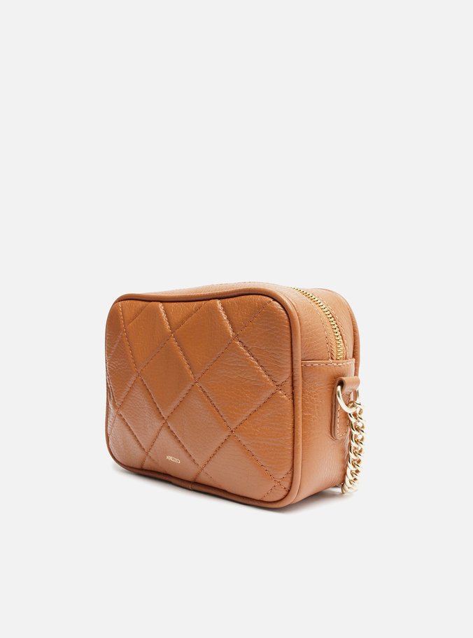Bolsa Tiracolo Marrom Couro Matelassê Pequena