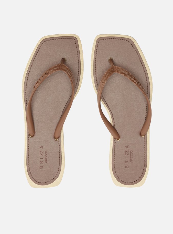 Chinelo de Dedo Marrom Square Recouro Brizza