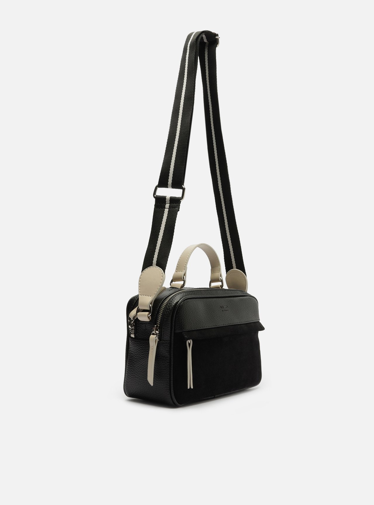 Bolsa Tiracolo Preta Prione Média — foto 5