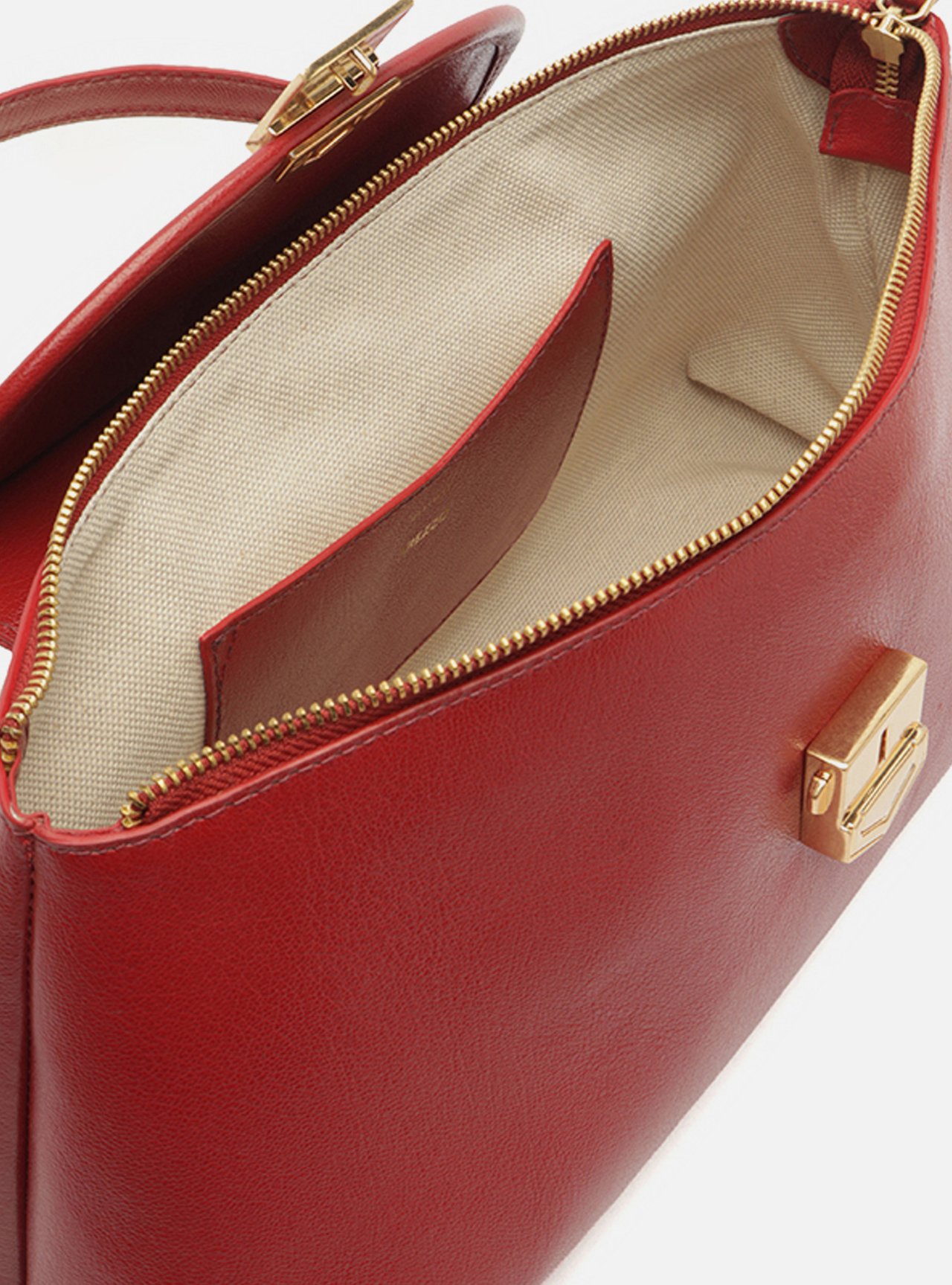 Bolsa Tote Vermelha Couro Média — foto 4