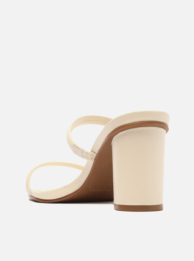 Sandália Off-White Bloco Duas Tiras Aberta