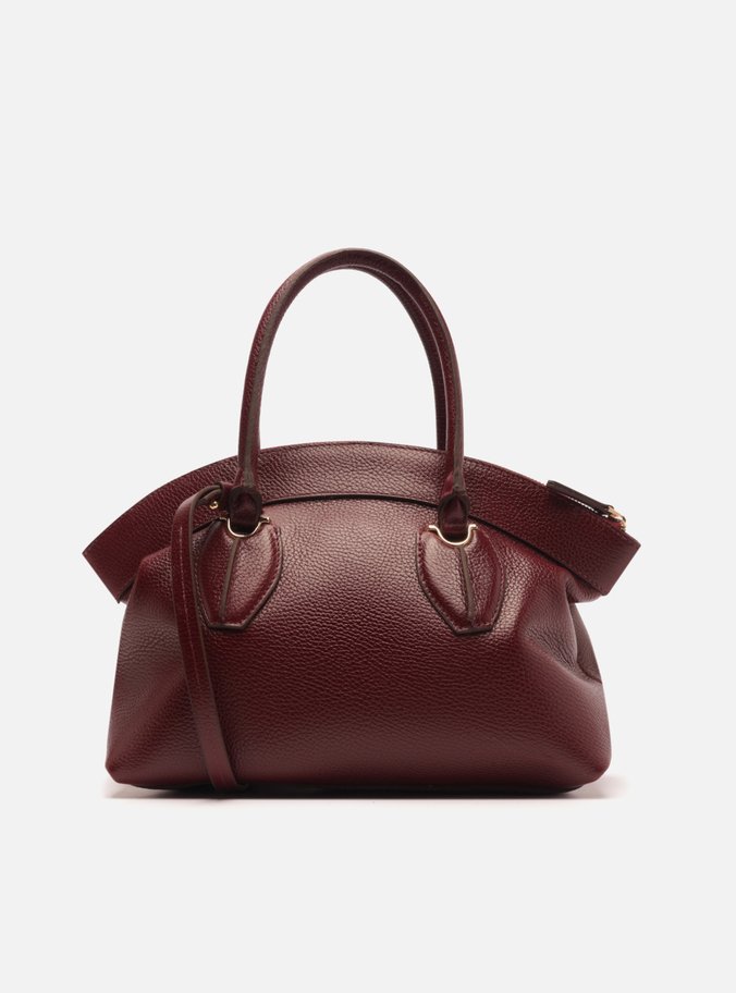 Bolsa Tote Vermelha Couro Grande Moderna