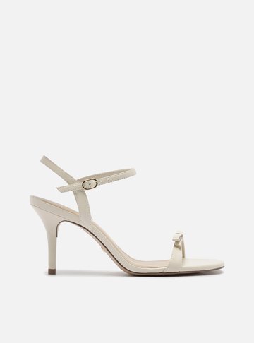 Sandália Off-White Salto Fino Laço