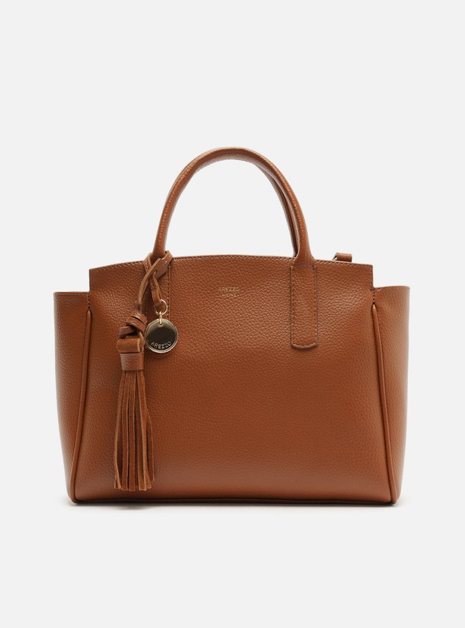 Bolsa Tote Marrom Textura Grande Charms