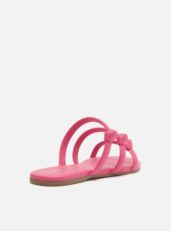 Sandália Rasteira Infantil Pink Tiras Nós