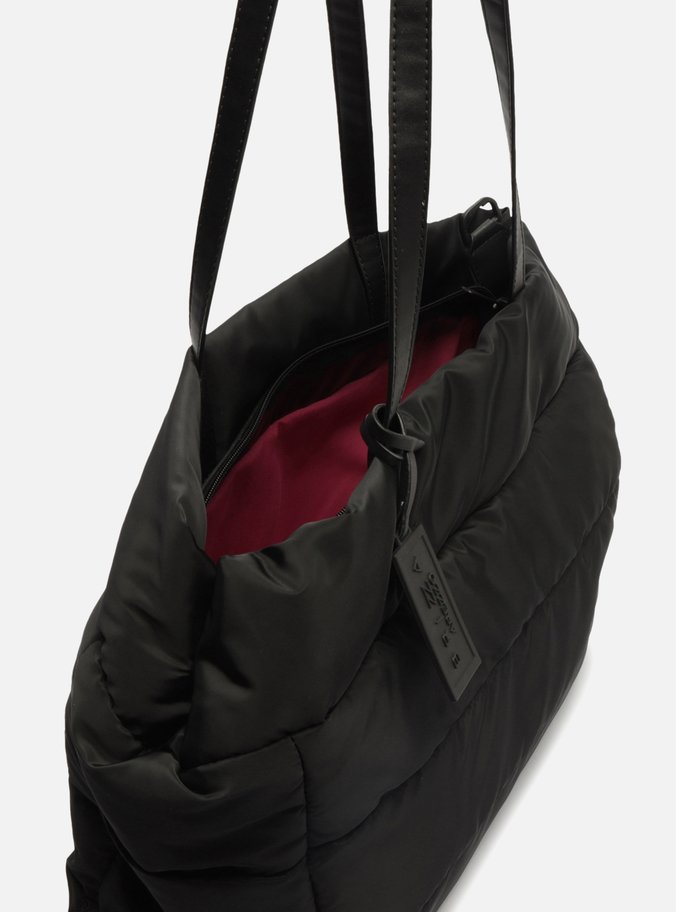 Bolsa Shopping Preta Nylon Grande Brizza