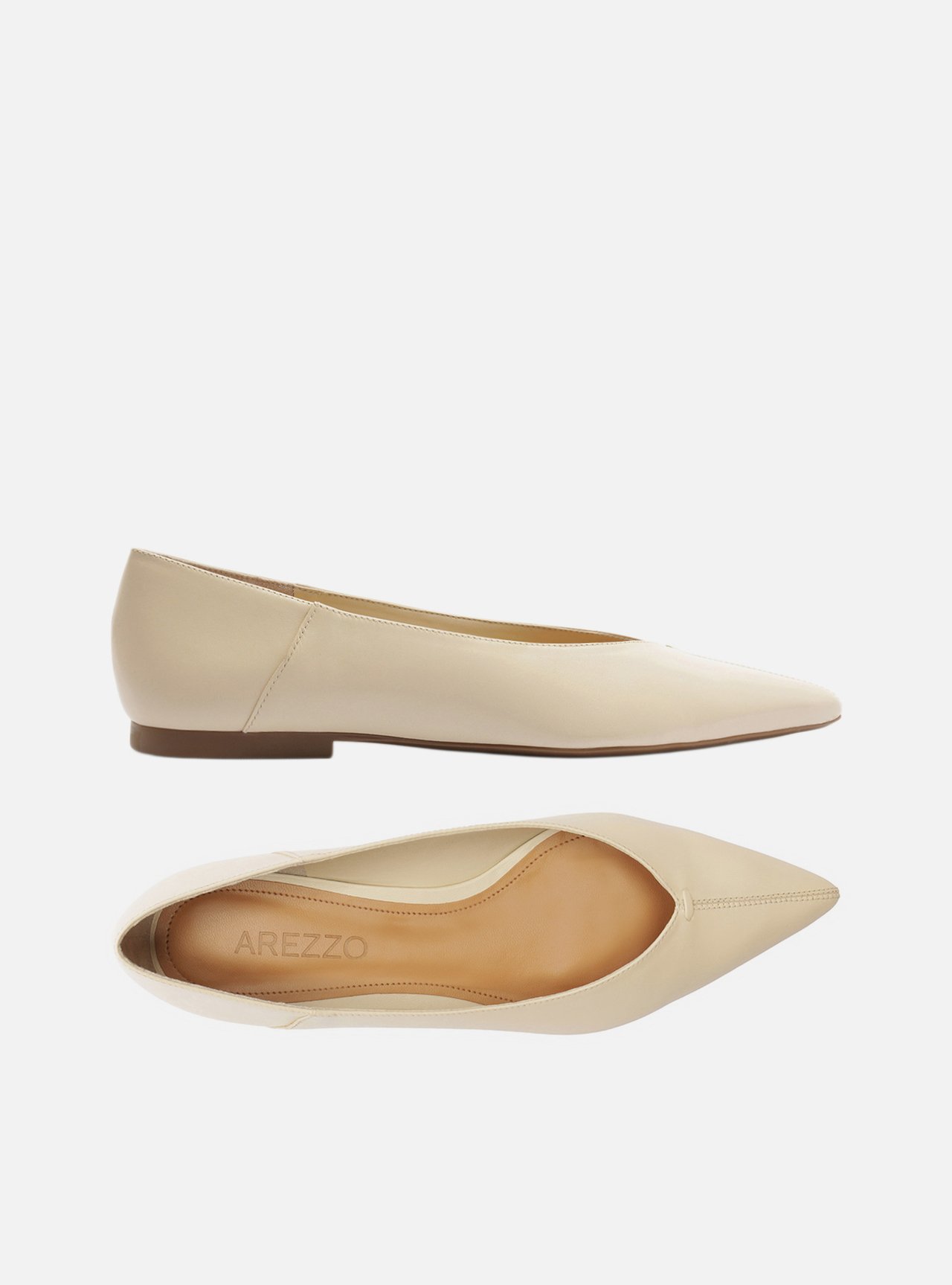 Sapatilha Off-White Couro Bico Fino Gáspea V — foto 5