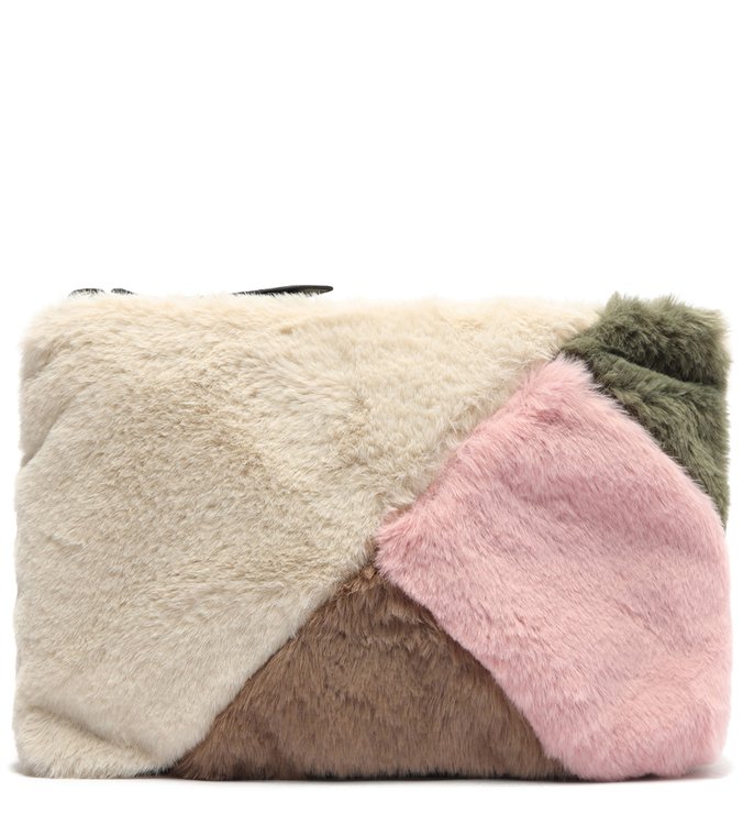 Necessaire Nude e Multicolorida Pelos Patchwork Home