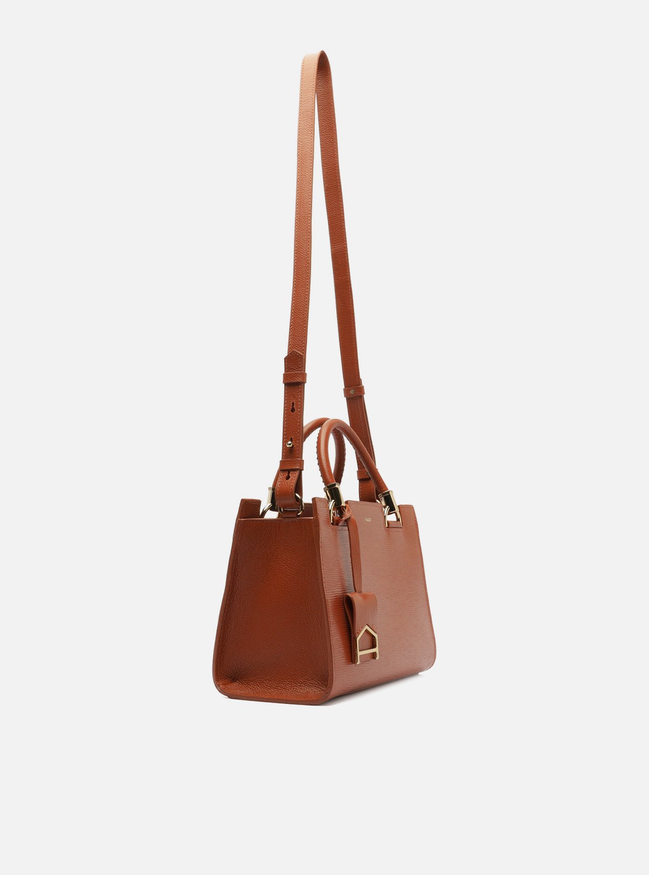 Bolsa Tote Marrom Couro Abraccio Média — foto 5