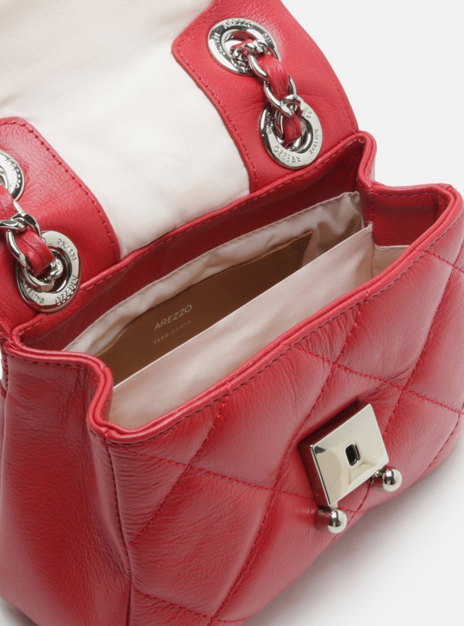 Bolsa Tiracolo Vermelha Couro Mizz Pequena