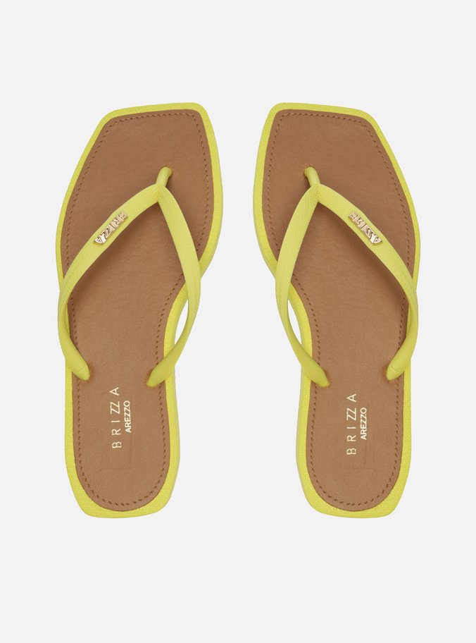 Chinelo de Dedo Amarelo Recouro Square Brizza