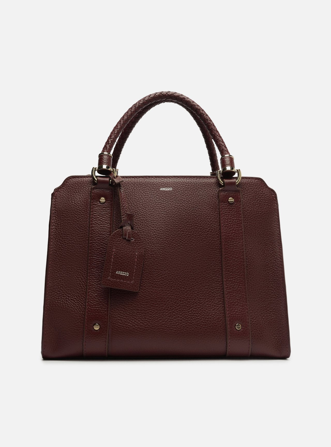 Bolsa Tote Vermelha Couro Piazza Grande — foto 1