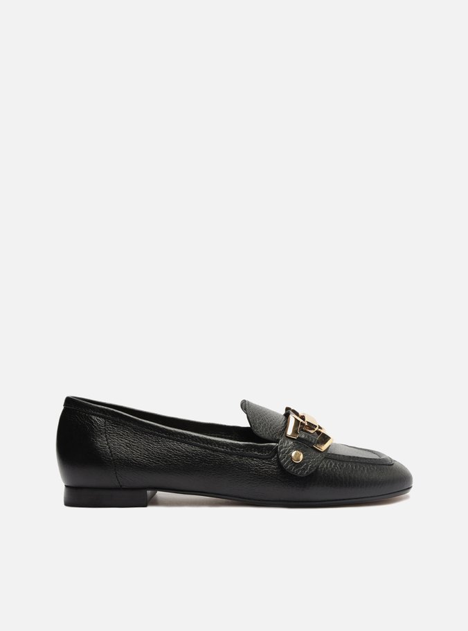 Loafer Preto Couro Bridão Switch com Troca de Bridão