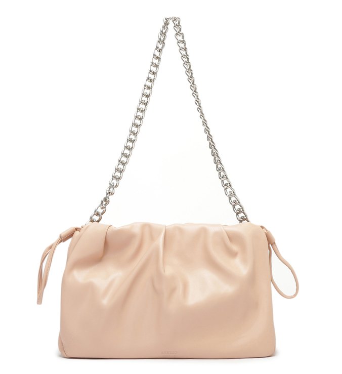 ruched white bolsa