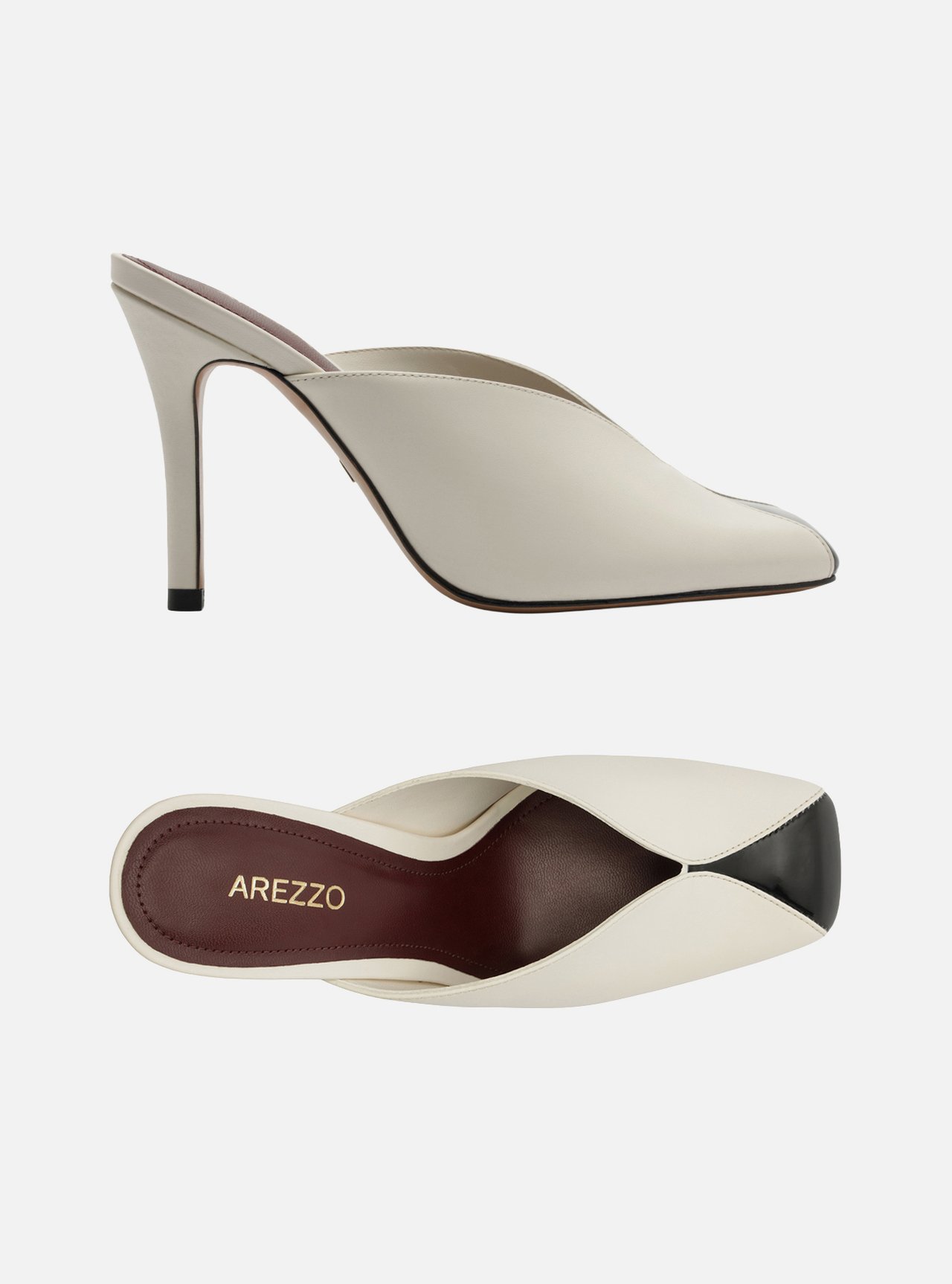 Mule Branca Salto Fino Cap Toe — foto 5
