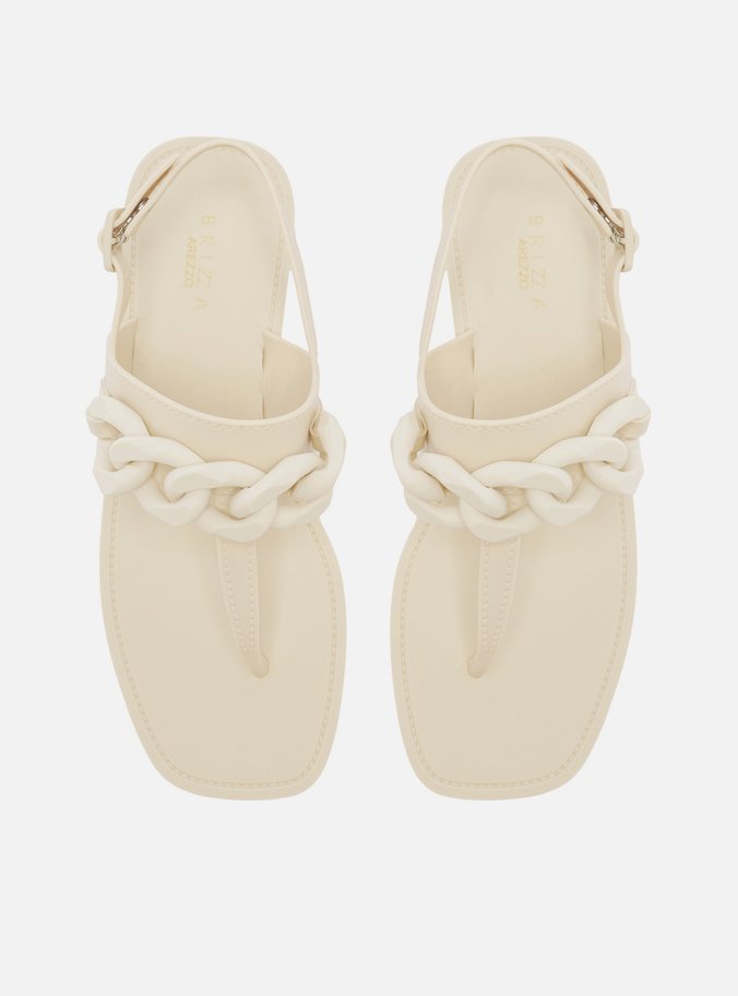 Sandália Rasteira Off-White Fivela Brizza