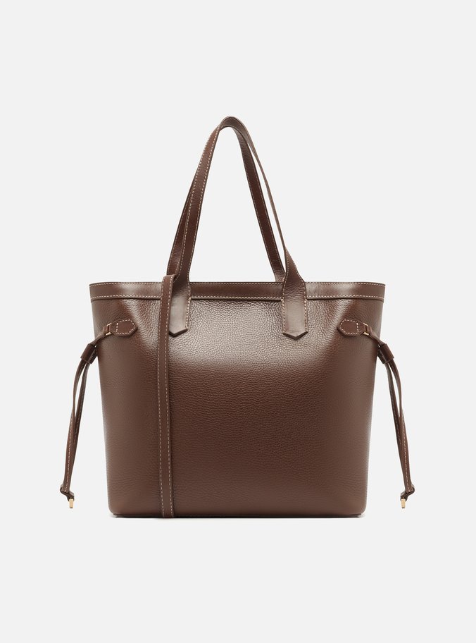 Bolsa Shopping Marrom Couro  Média
