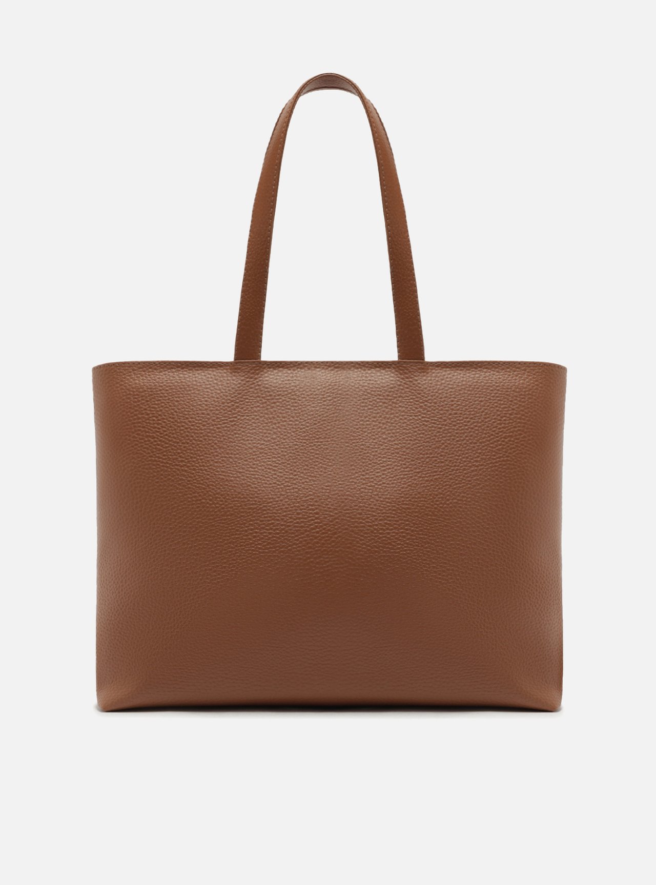 Bolsa Grande Caramelo Couro Ecológico Bolso Frontal — foto 3
