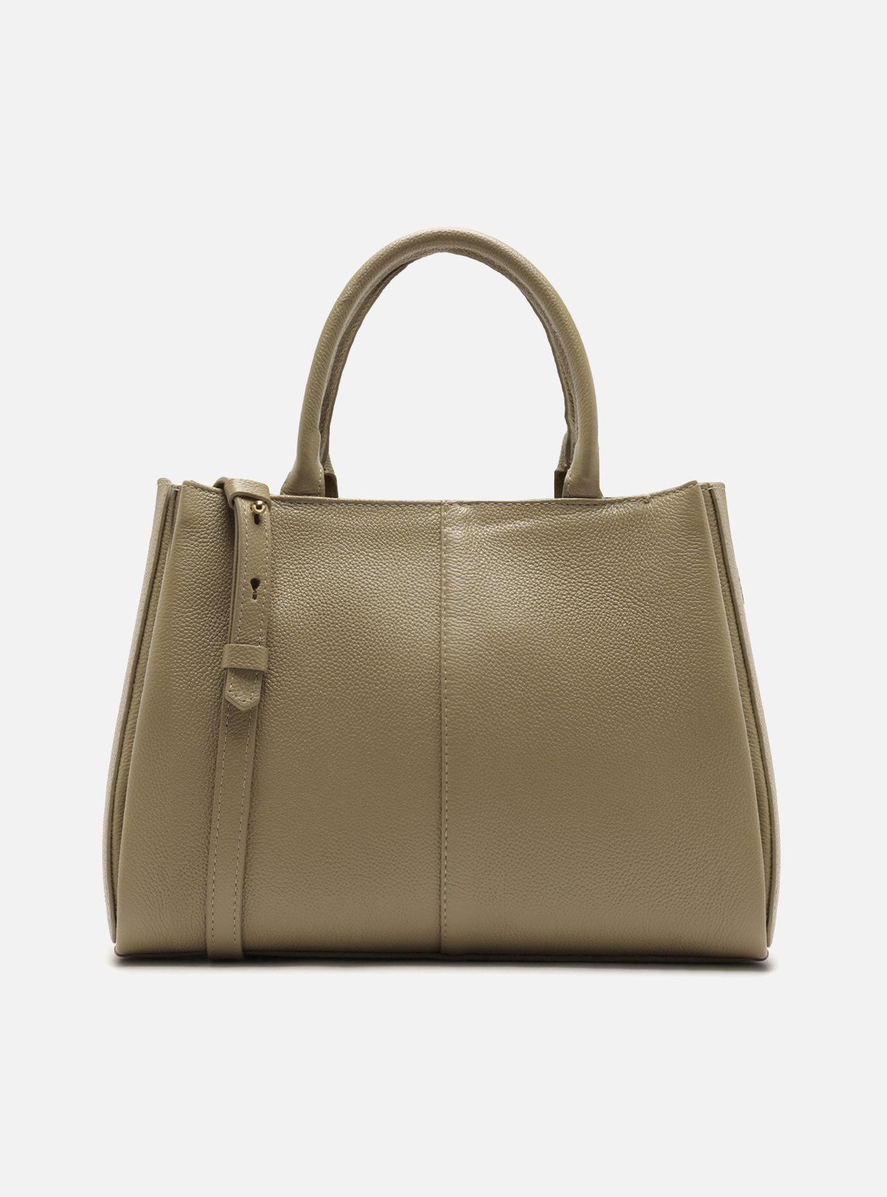 Bolsa Tote Marrom Couro Grande Tressê — foto 3