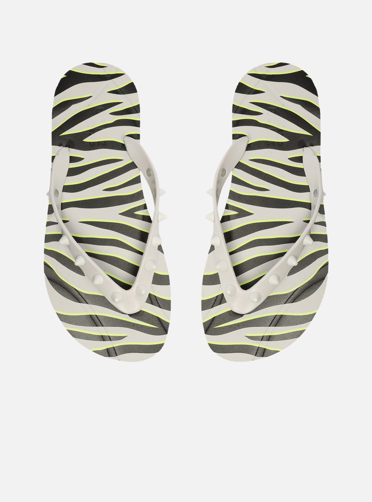 Chinelo de Dedo Branco Estampa Brizza Rock — foto 5