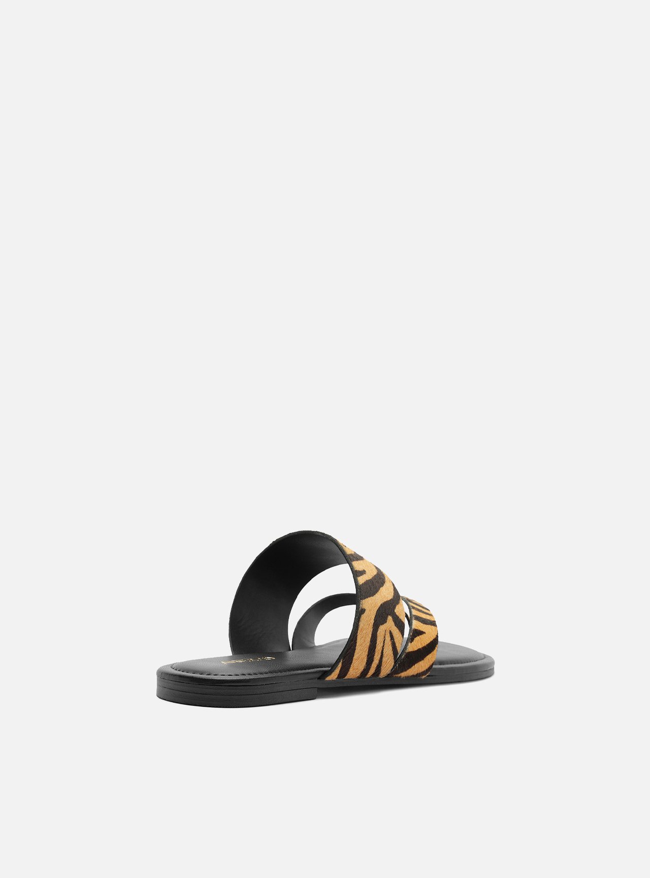 Sandália Rasteira Animal Print Pelo Tira Dedo — foto 3