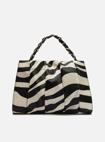 Bolsa Tote Animal Print Zebra Milano Grande