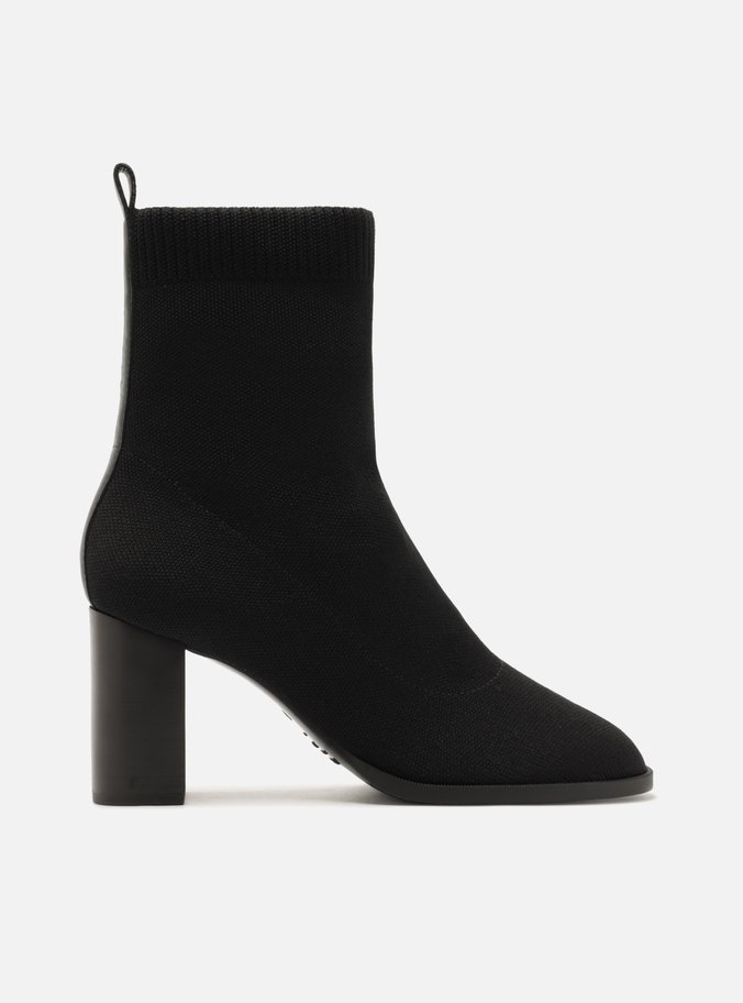 Bota Preta Cano Médio Salto Bloco