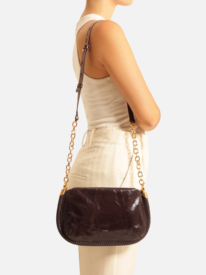 Bolsa Tiracolo Marrom Couro Worn Média