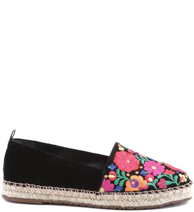 Espadrille Floral Negro