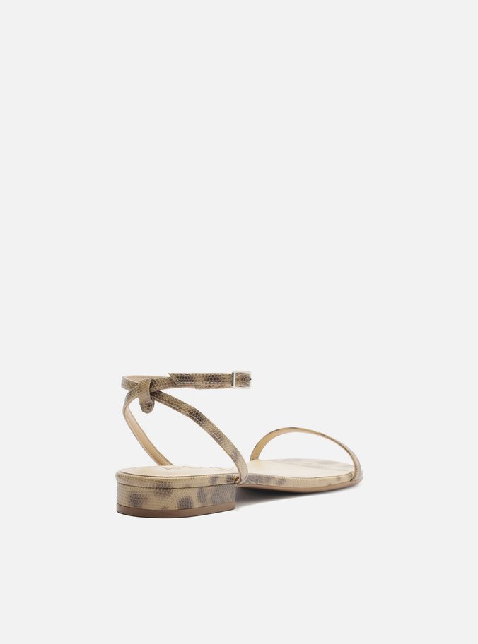 Sandália Rasteira Animal Print Tiras Finas Esther