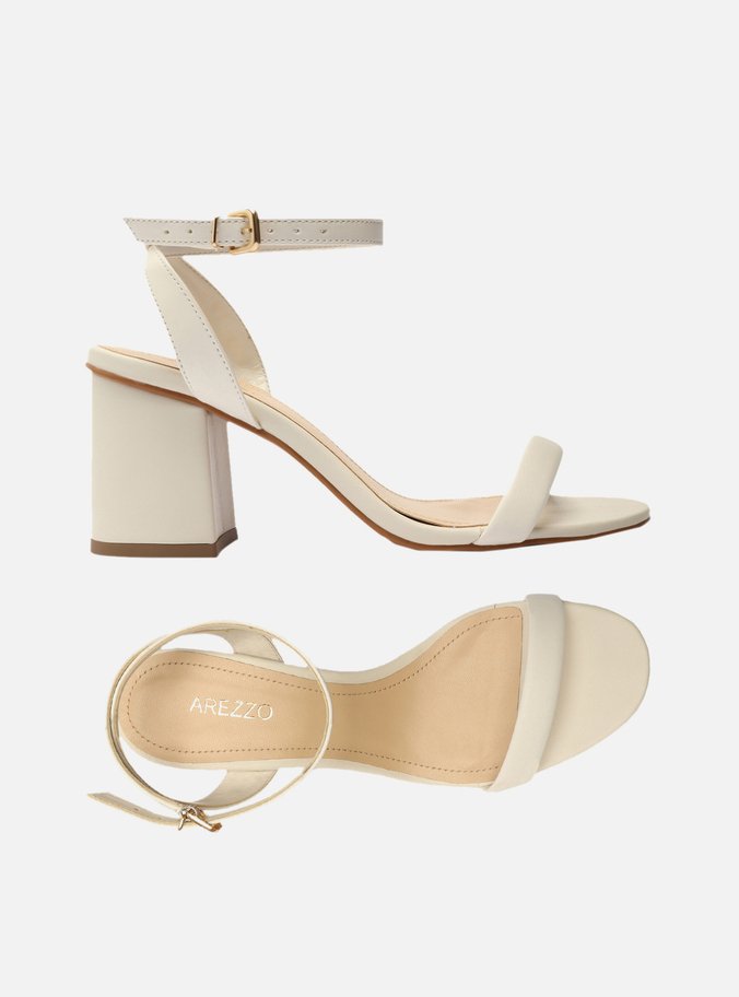 Sandália Off-White Salto Bloco Easy