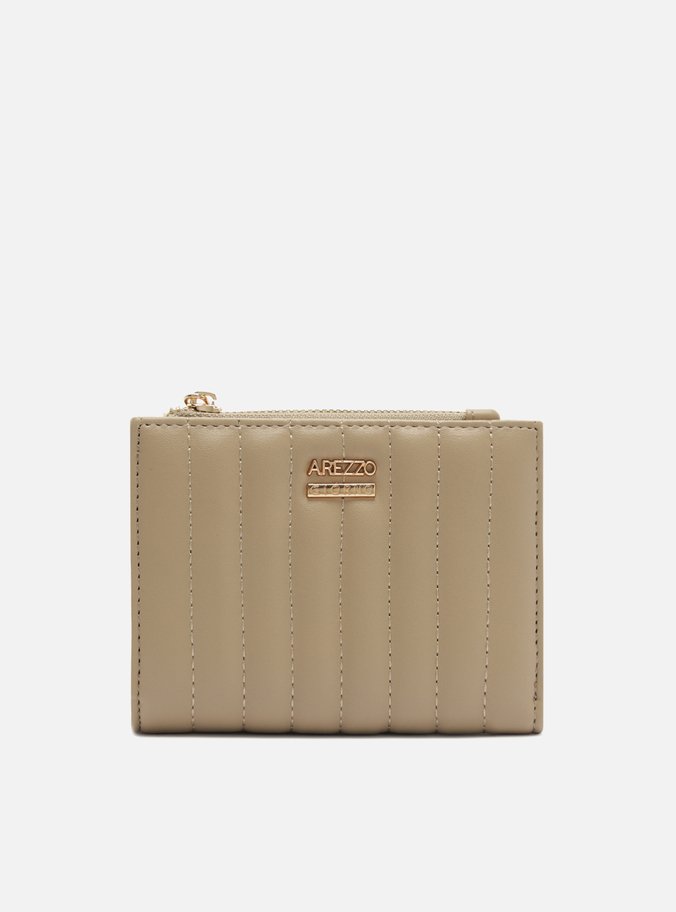 Carteira Cinza Matelassê Média Zíper