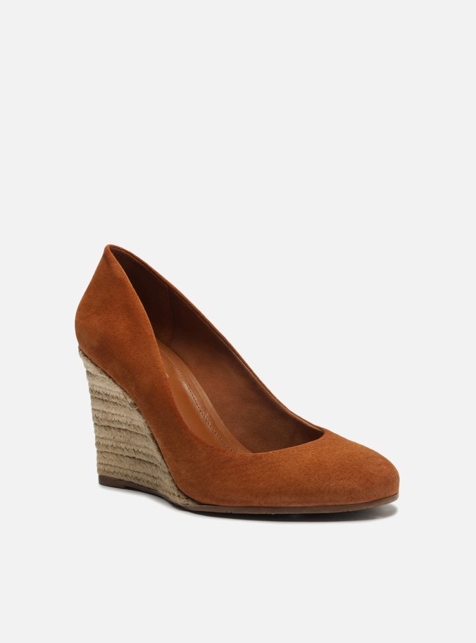 Scarpin Marrom Suede Anabela Corda