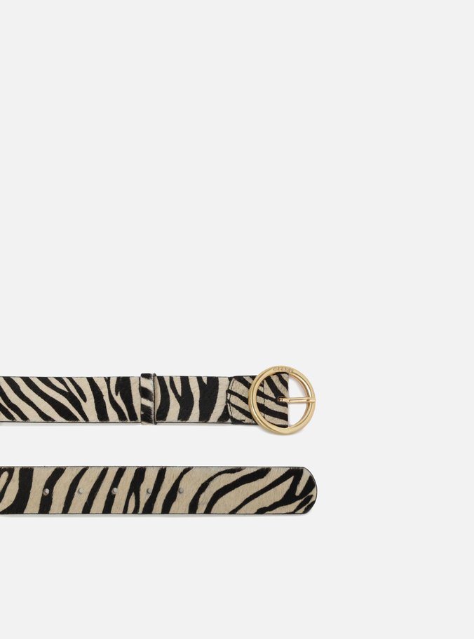 Cinto Animal Print Médio Fivela Redonda