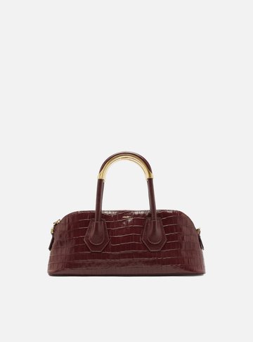 Arezzo — Bolsa Tote Vermelha Couro Média Croco