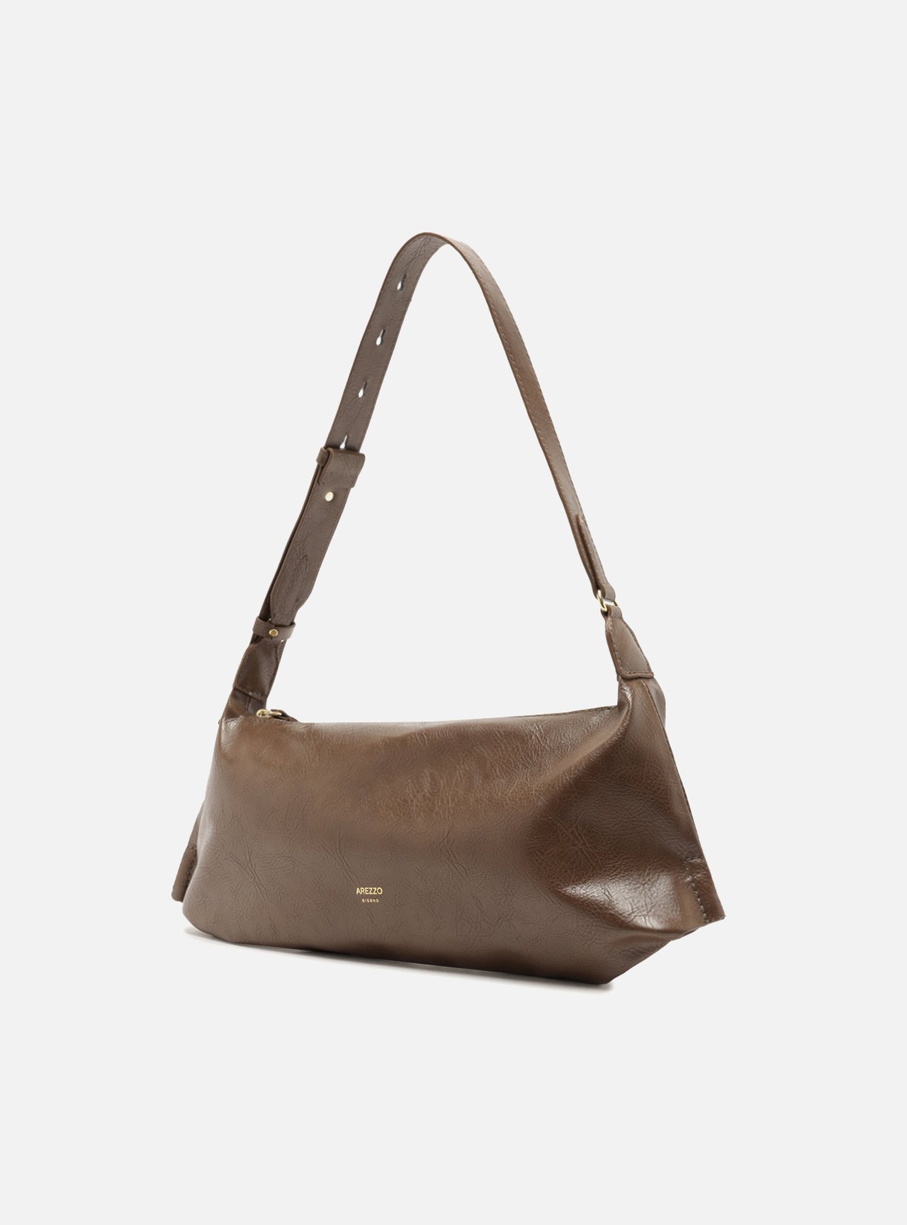 Bolsa Shoulder Marrom Média Soft Alça Larga — foto 2