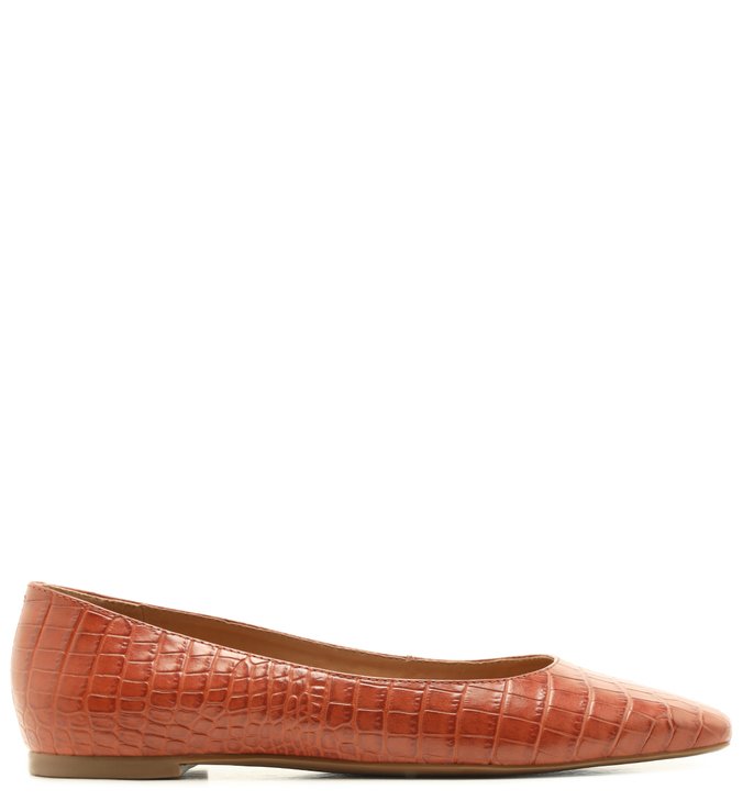 Sapatilha Croco Bico Quadrado Hot Pepper